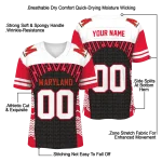 personalized maryland terrapins tire arrows red black white jersey best selling