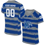 personalized memphis tigers art stripe blue jersey best selling