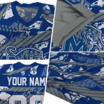 personalized memphis tigers camo shatter blue jersey best selling
