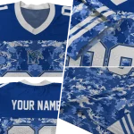 personalized memphis tigers mirrored pattern blue jersey best selling