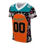 personalized miami dolphins brushstroke xs orange black jersey best selling