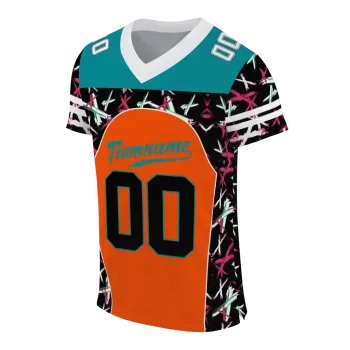personalized miami dolphins brushstroke xs orange black jersey fashion forward