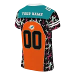 personalized miami dolphins brushstroke xs orange black jersey best selling