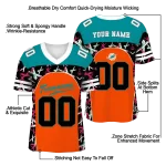 personalized miami dolphins brushstroke xs orange black jersey best selling