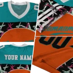 personalized miami dolphins brushstroke xs orange black jersey best selling