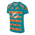 personalized miami dolphins layered grids aqua jersey best selling