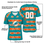 personalized miami dolphins layered grids aqua jersey best selling