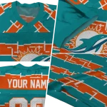 personalized miami dolphins layered grids aqua jersey best selling