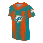 personalized miami dolphins rugged stripes aqua jersey best selling