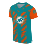 personalized miami dolphins stripe block aqua jersey best selling