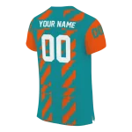 personalized miami dolphins stripe block aqua jersey best selling