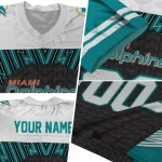 personalized miami dolphins tire arrows aqua black white jersey best selling