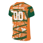 personalized miami hurricanes camo shatter orange jersey best selling