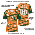 personalized miami hurricanes camo shatter orange jersey best selling