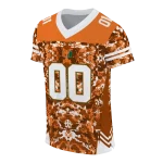 personalized miami hurricanes mirrored pattern orange jersey best selling