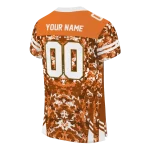 personalized miami hurricanes mirrored pattern orange jersey best selling