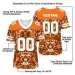 personalized miami hurricanes mirrored pattern orange jersey best selling
