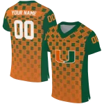 personalized miami hurricanes stacked rectangle orange jersey best selling