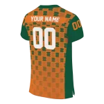 personalized miami hurricanes stacked rectangle orange jersey best selling