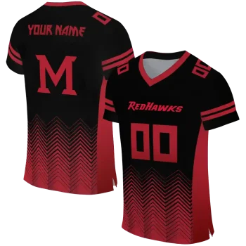 personalized miami redhawks halftone sweep black jersey best selling
