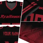 personalized miami redhawks halftone sweep black jersey best selling