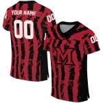 personalized miami redhawks stripe splatter red jersey best selling