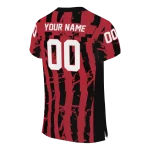 personalized miami redhawks stripe splatter red jersey best selling
