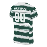 personalized michigan state spartans art stripe green jersey best selling