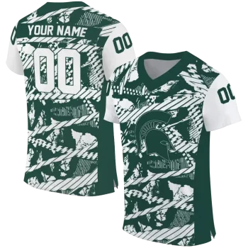 personalized michigan state spartans camo shatter green jersey best selling