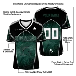 personalized michigan state spartans halftone slant green black jersey best selling