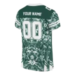 personalized michigan state spartans mirrored pattern green jersey best selling
