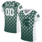 personalized michigan state spartans stacked rectangle green jersey best selling