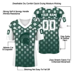 personalized michigan state spartans stacked rectangle green jersey best selling