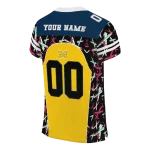 personalized michigan wolverines brushstroke xs maize black jersey best selling