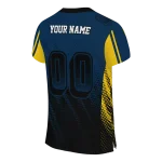 personalized michigan wolverines halftone flow blue black jersey best selling