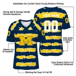personalized michigan wolverines layered grids blue jersey best selling
