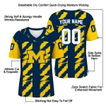personalized michigan wolverines stripe block blue jersey best selling