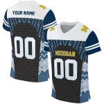 personalized michigan wolverines tire arrows blue black white jersey best selling