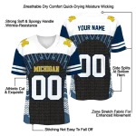 personalized michigan wolverines tire arrows blue black white jersey best selling
