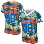personalized middle tennessee blue raiders horizon palm sunset jersey best selling