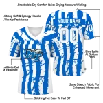 personalized middle tennessee blue raiders stripe splatter blue jersey best selling