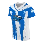 personalized middle tennessee blue raiders striped texture blue jersey best selling