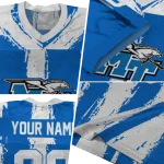 personalized middle tennessee blue raiders striped texture blue jersey best selling