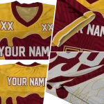 personalized minnesota golden gophers dripping flames maroon white jersey best selling