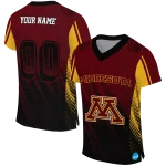 personalized minnesota golden gophers halftone flow maroon black jersey best selling