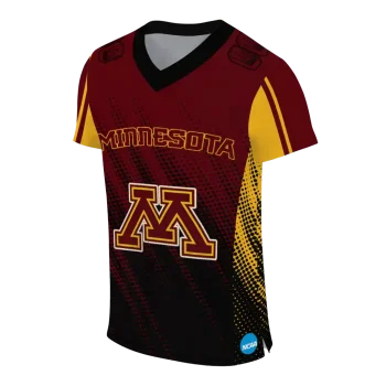 personalized minnesota golden gophers halftone flow maroon black jersey fashion forward