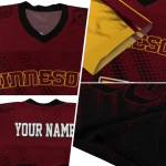personalized minnesota golden gophers halftone flow maroon black jersey best selling