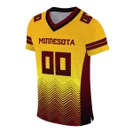 personalized minnesota golden gophers halftone sweep gold black jersey best selling