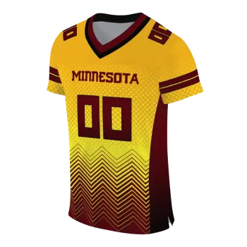 personalized minnesota golden gophers halftone sweep gold black jersey fashion forward