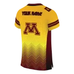 personalized minnesota golden gophers halftone sweep gold black jersey best selling